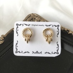 デザインリングの大ぶりピアス/イヤリング　アンティーク、レトロ、ビンテージ、大人、お呼ばれ、コンバーター、シルバー925ポスト　silver925ポスト、s925ポスト