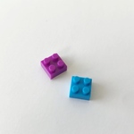 ミニブロックピアス イヤリング 片耳用