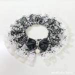 cxhap51735様専用✨ペット用ブラックリボンフリル首輪🎀🖤