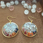 《送料無料》丸✳︎ガラスカレット✳︎ピアス
