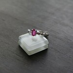 ピンクトルマリン　6爪マーキスCZラインリング　SILVER925