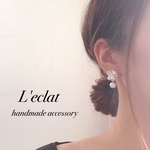 handmadeサージカルステンレスピアス ◇イヤリング no.12