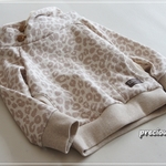 【pe**様オーダー品】【100】レオパード柄モイフーディー*ミルクティ*