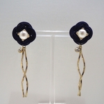 菜の花結びのロングピアス/イヤリング