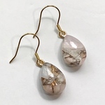 コッパーピンクオパール　ピアス　A