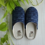 《再販》Men’s  リアルレザーのルームシューズ ＊Navy　blue
