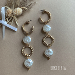 RUKIRIRIA #622 ピアスのみ ゴールド×パールピアス  大ぶりピアス 大ぶりイヤリング 