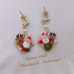 ミニチュア＊クリスマスサンタピアス🎄