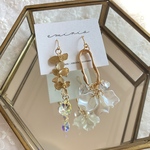 結婚式 ブライダル ウェディング ゴールド アシンメトリー ピアス/イヤリング ヴィンテージ 