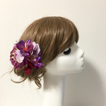 [SALE!!] お着物、袴、ドレスに♡髪飾り&コサージュ ラナンキュラス パープル