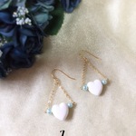 ハートのトライアングルピアス