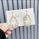 数量限定♡再販！しずくフープ×パール×レジンドライフラワー　イヤリング　ピアス