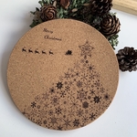コルク　なべ敷き　インテリア　　　【クリスマス】