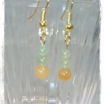 No.6【300円】３粒アベンチュリンのピアス