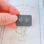 silver バラの花ピアス　ステンレスピアス