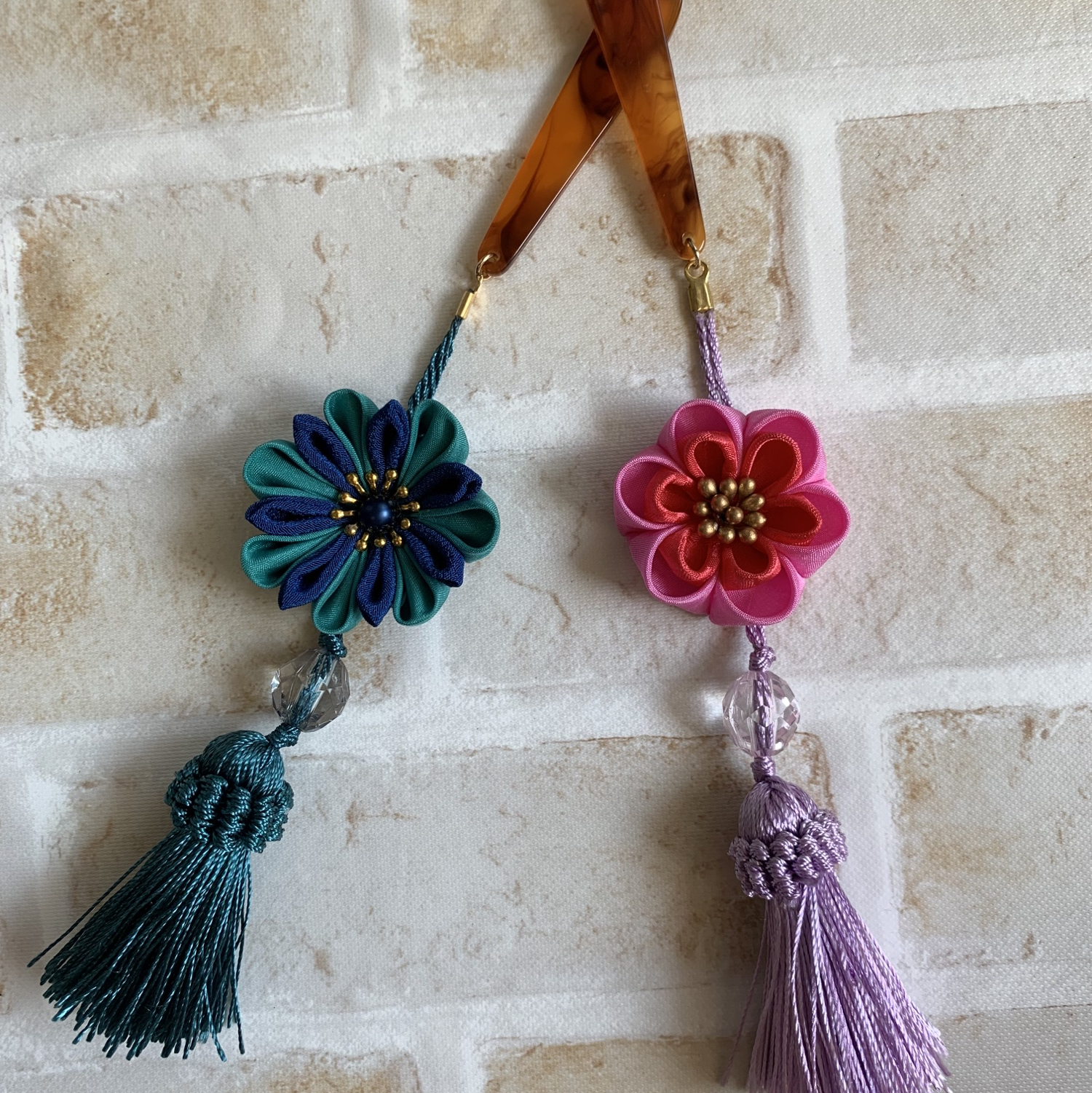 つまみ細工帯び飾りコサージュピアス再販受付