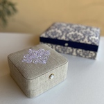 カルトナージュ　ジュエリーケース　アクセサリーケース　布箱
