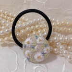 刺繍のお花 embroidery flower   ボタニカルガーデンヘアゴム