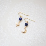ラピス６♡スター（スリム）＆ムーン（三日月）☆ピアス・イヤリング♪ 