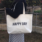HAPPYDAY LLサイズ ロゴトートバッグ