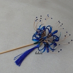 彼岸花の簪(青)