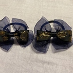 ハロウィンヘアゴム　オレンジ・ブラック