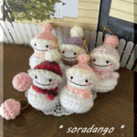 雪だるまちゃんオーナメントセット ピンク系