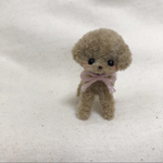 ベージュのトイプードル　モールベア  モールアート