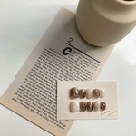 淡色ネイルチップ　成人式ネイルチップ　振袖ネイルチップ　ニュアンスネイル　ミラーネイル