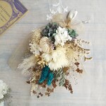 Swag bouquet＜blue classic＞＊スワッグ＊アンティーク＊ブーケ＊壁掛け＊プリザーブドフラワー＊お花＊ギフト＊記念日＊結婚祝い＊秋＊冬