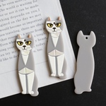 import【2個】Acryl cat charm＊アクリルチャーム＊猫のチャーム＊おすわり猫🐈