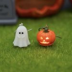 光る！ハロウィンかぼちゃとおばけのピアス／イヤリング