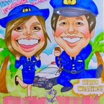 結婚記念日を似顔絵(ツーショット)にします ♪笑顔で迎えたお2人の素敵な日を残しましょ♪