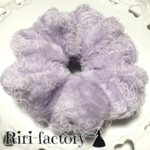 【10個限定✨300円💕】ふわふわファー🐩プレーンシュシュ❤（ラベンダー）