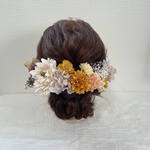 ヘアアクセサリー　髪飾り　ドライフラワー　ヘッドパーツ