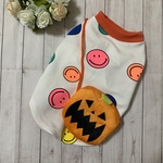 犬服🐶スマイル柄タンクトップ カボチャポシェット付き 小型犬用