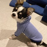 犬服 シンプルパーカー 【くすみブルー】秋冬