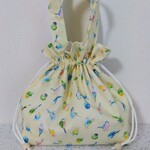 手提げ巾着🐦送料無料🐦カラフルインコ　🌼イエロー🌼