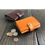 二つ折りのコンパクト財布　ミニ財布　【栃木レザー】