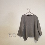 gray リネンウール バスク風ブラウス