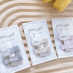 【お名前入り】ベビーアクセサリー♡2点セット ヘアクリップ