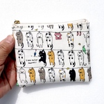 感謝セール品❤️洗濯ねこ😽　便利ラミネート ミニポーチ　12cmファスナー