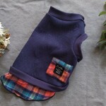犬服 キルトニット の タンクトップ (完成品)