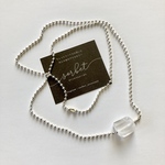 roughrock crystal × ball chain necklace シルバー