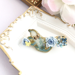 【ヘアクリップ】遊花猫(ブルー)