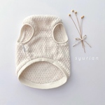 《 再販 》犬服 ⋆︎* モコモコ タンクトップ ノースリーブ オフホワイト *  シンプル ナチュラル 可愛い おしゃれ syurian