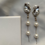 ハンドメイドピアス ornament long pearl