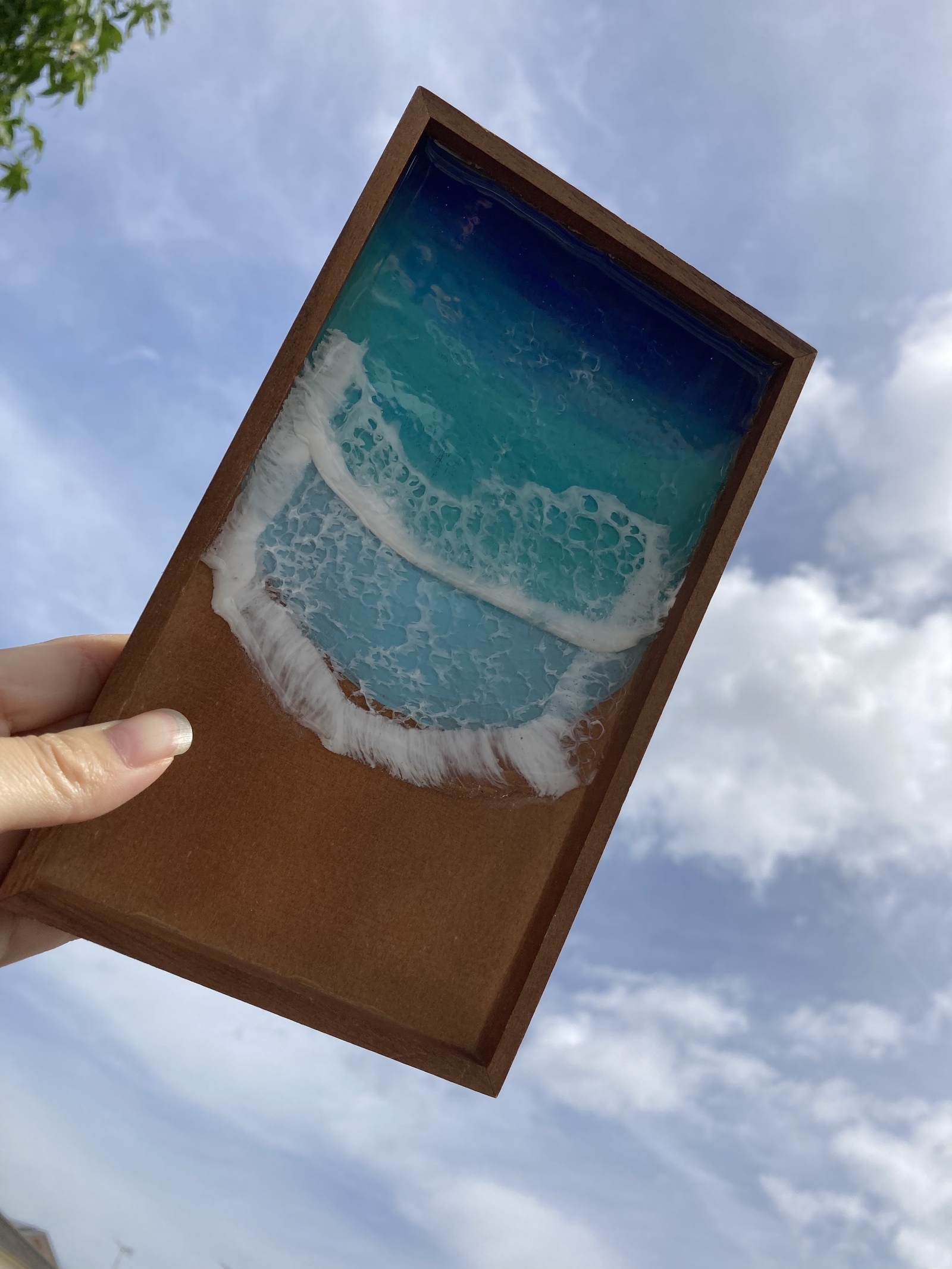 キャッシュトレイ  海のアート  小 18cm キャッシュトレイ 海のアート 小 18cm