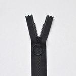 【5本セット】20cm リング引手ビスロンファスナー「#580/黒」