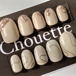 Chouetteオーダーメイドネイルチップ【ニュアンスミラーネイル】サイズぴったりでお作りします♪